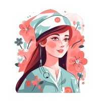 穿手术服的女护士插画素材
