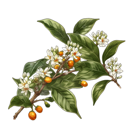 长势茂盛的桂花绿叶PNG素材