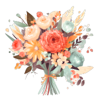 手绘教师节礼物花束PNG素材
