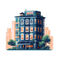城市高楼建筑元素高清PNG图形素材
