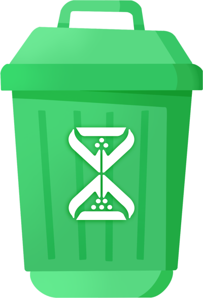 绿色厨余垃圾桶可商用插画素材