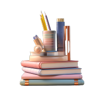 学习用品书籍铅笔本子素材