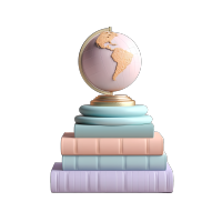一颗彩色地球仪3D图标高清图