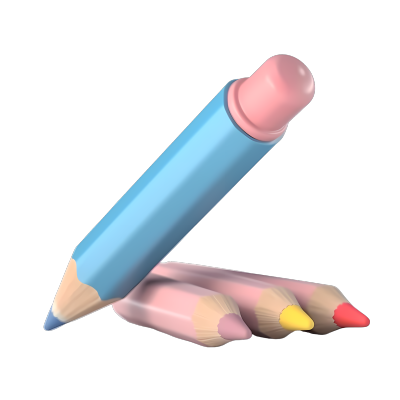 色彩丰富的绘画铅笔商用素材