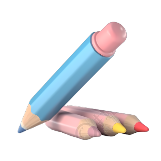 色彩丰富的绘画铅笔商用素材