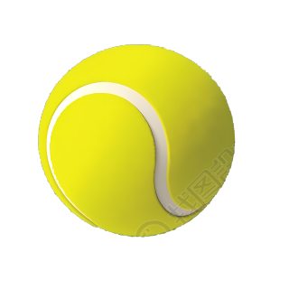 高清透明网球白色背景素材