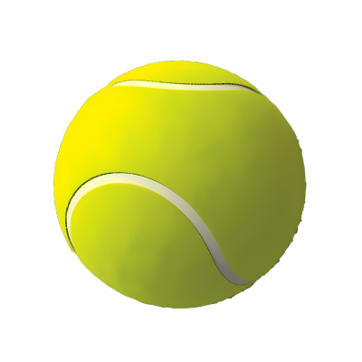 高清透明亮黄色网球素材