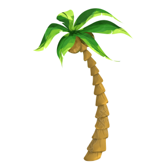 手绘夏天椰子树商用png插画