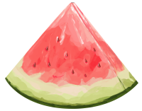 炎炎夏日冰凉西瓜png插画
