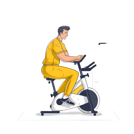 健康生活骑车锻炼的男生插画