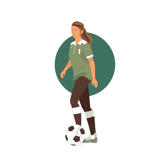 足球女孩PNG图形插画素材