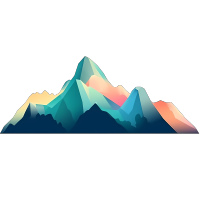简单的中国风山岳插画图