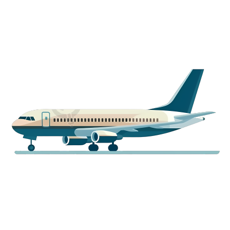 透明背景风格平面飞机高清PNG图形素材