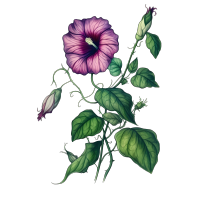 早晨的花卉插画设计素材