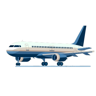 透明PNG高清飞机插画设计素材
