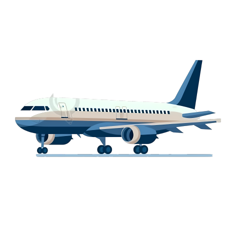 透明PNG高清飞机插画设计素材