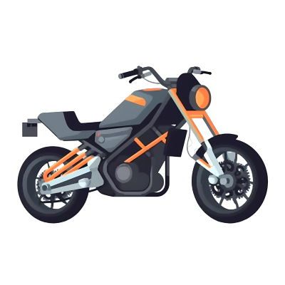 交通工具高清摩托车插画设计素材