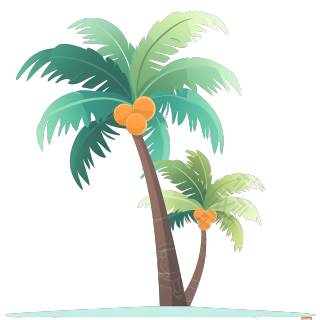 夏天椰子树PNG图形素材