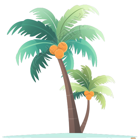 夏天椰子树PNG图形素材