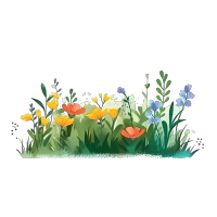 简约手绘花草植物图案