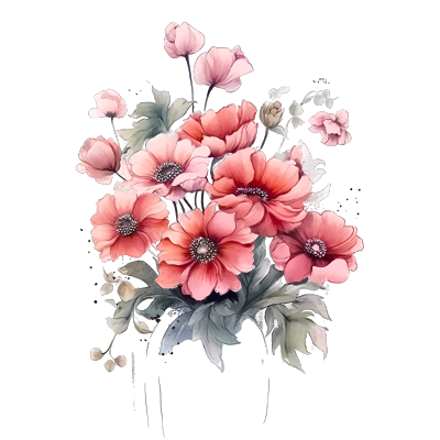 透明背景粉色花束PNG图形素材
