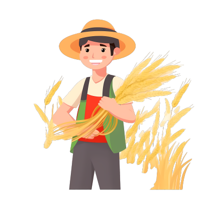 小麦农夫商用PNG图形素材