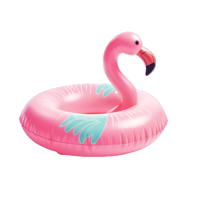 水上玩具粉色游泳圈素材