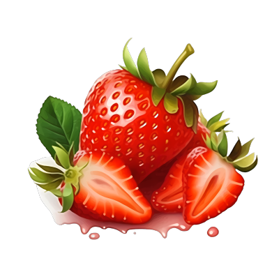 可商用手绘红色草莓插画素材
