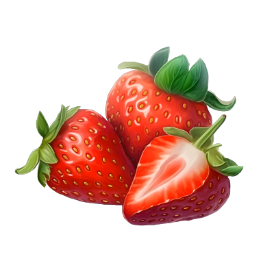 草莓插画高清素材透明背景