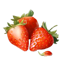 可商用红彤彤的草莓插画PNG