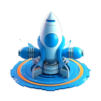 创意3D火箭PNG图形素材