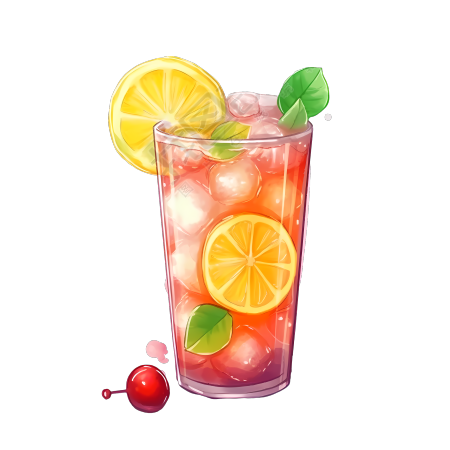 柠檬冷饮商用PNG插画素材