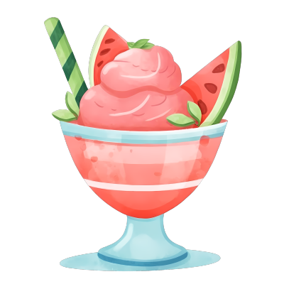 甜滋滋的水果刨冰高清图形设计