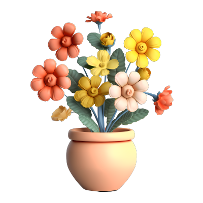 透明背景3D花卉素材库