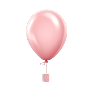 派对装饰用具粉色气球插画