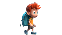 可爱3D卡通男孩PNG素材