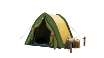 露营帐篷高清3D图形素材