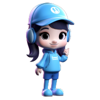 戴着耳机听音乐的小女生元素