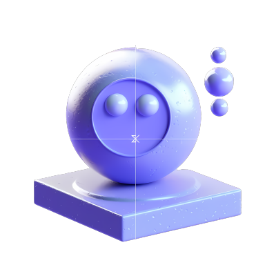 蓝色球形图标设计素材