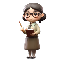 戴眼镜的女教师高清素材