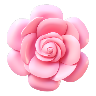 唯美粉色花朵立体素材