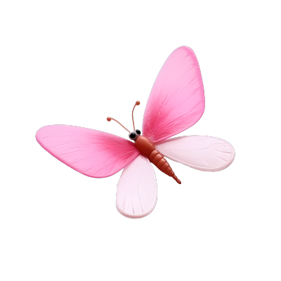 蝴蝶粉色的翅膀PNG素材