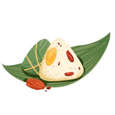 香喷喷的红枣粽子插画