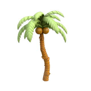 卡通风格棕榈树3D模型素材