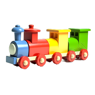卡通小火车玩具3D模型素材