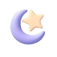 月亮和星星立体创意设计素材
