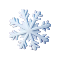 透明背景立体雪花图形素材