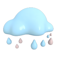 云朵雨滴高清PNG透明背景素材
