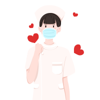 爱心环绕的心理护士商用插画