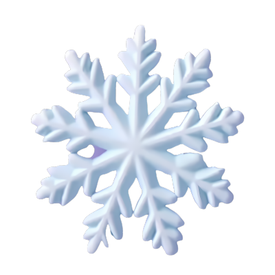3D立体雪花图案PNG素材